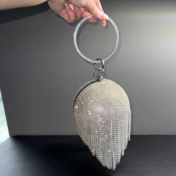 PLT Silver Fringe Evening Bag - Picture 3 of 7